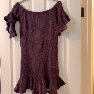 NWT Luxxel off the shoulder sweater dress with ruffle size large